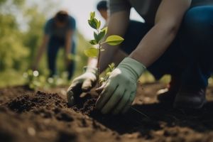 farmers planting trees