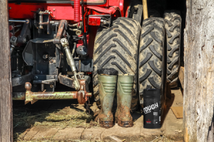 Swarfega wipes in situ with tractor 